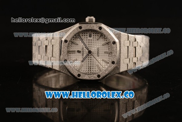 Audemars Piguet Royal Oak Clone AP Calibre 3120 Automatic Steel Case with White Dial and Steel Bracelet (EF) - Click Image to Close